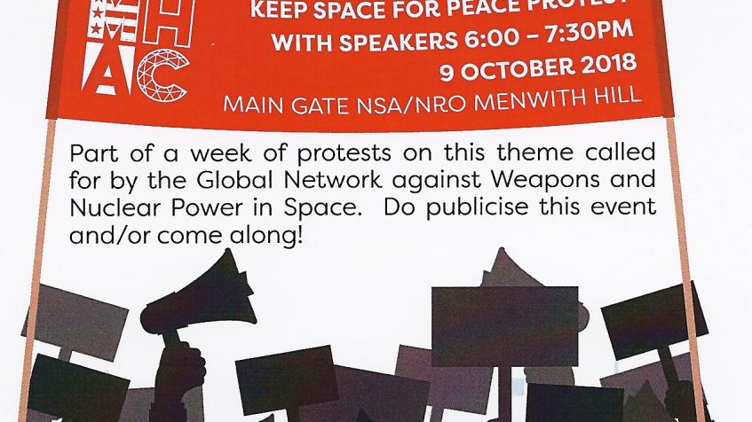 Welcome to the Keep Space for Peace demonstration at Menwith Hill.