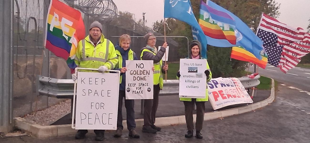 Protest outside RAF Menwith Hill