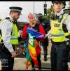 Brigid Mary participates in the protest